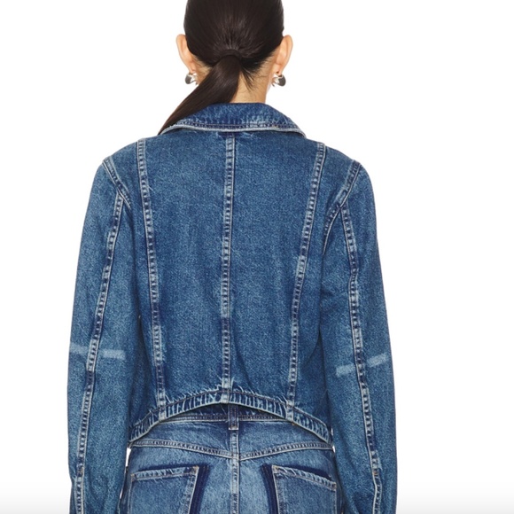BNWT Free People *We The Free* Jade Denim Jacket High Dive Size Small - Picture 3 of 4
